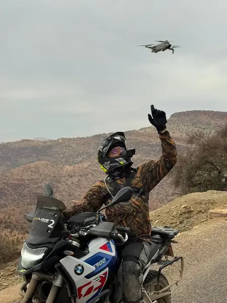 Atlas Mountains motorcycle group ride from Marrakech