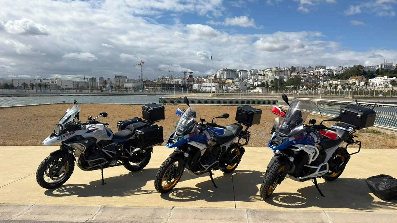 BMW GS motorcycle ride departing Rabat with GSLine Tours